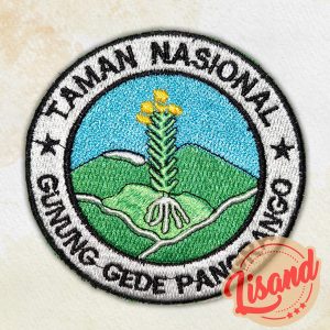 Patch Bordir Emblem Taman Nasional Gunung Gede Pangrango